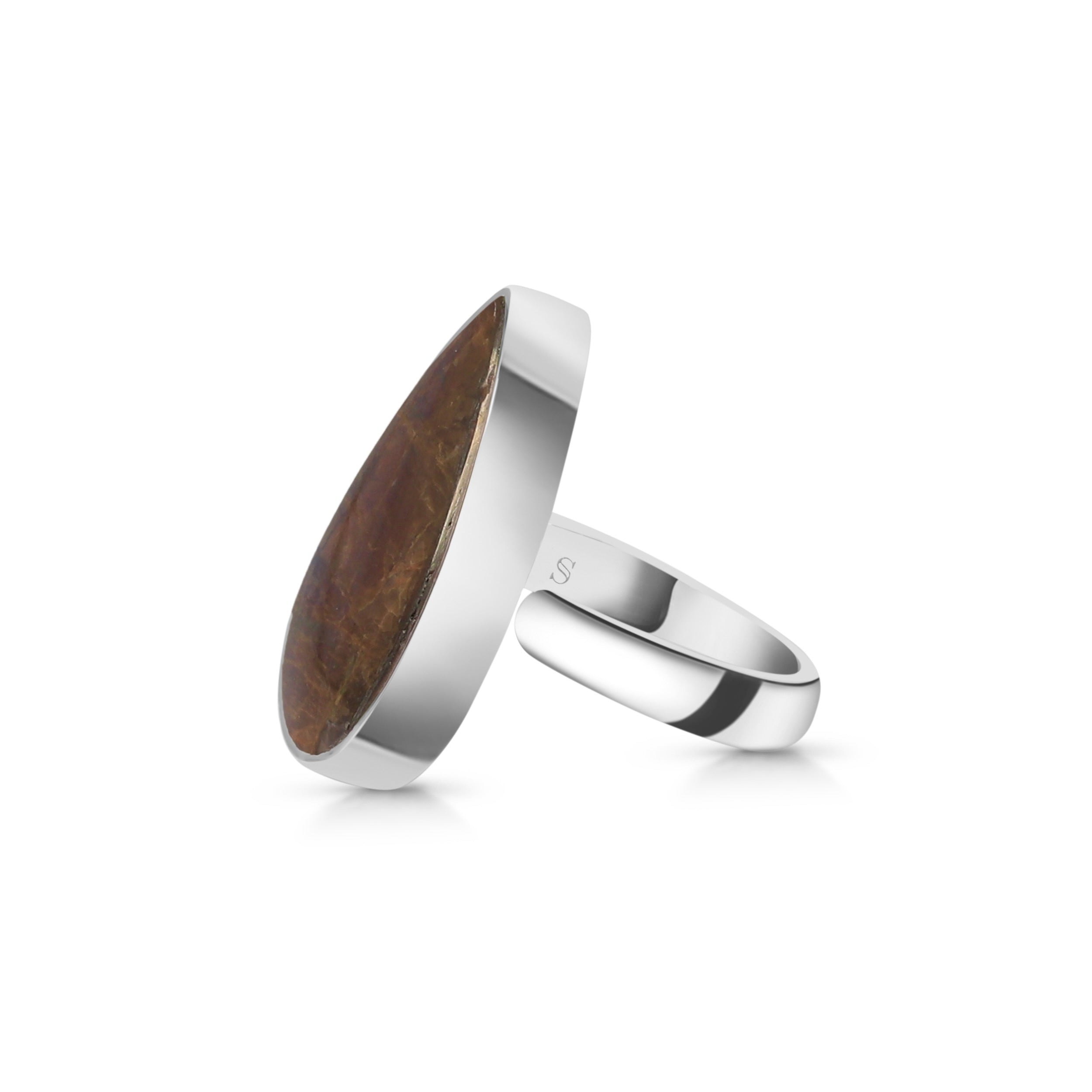 Ammolite Adjustable Ring-(AML-R-28)